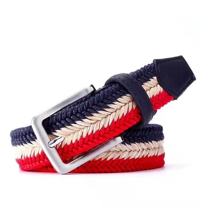 Bluejw Adjustable Herringbone Woven Waxed Rope Straw Blend Canvas Belt Waist Trimmers for Men Women - Image 3