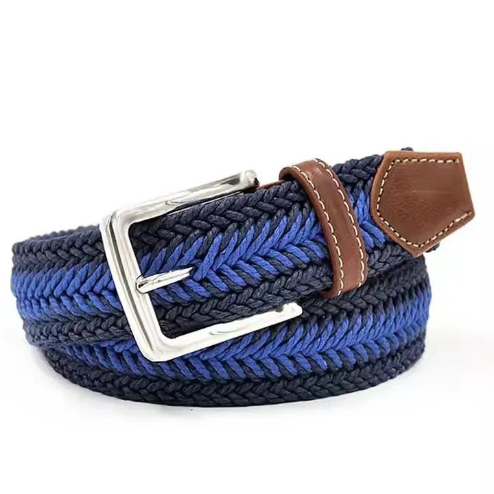 Bluejw Adjustable Herringbone Woven Waxed Rope Straw Blend Canvas Belt Waist Trimmers for Men Women - Image 4