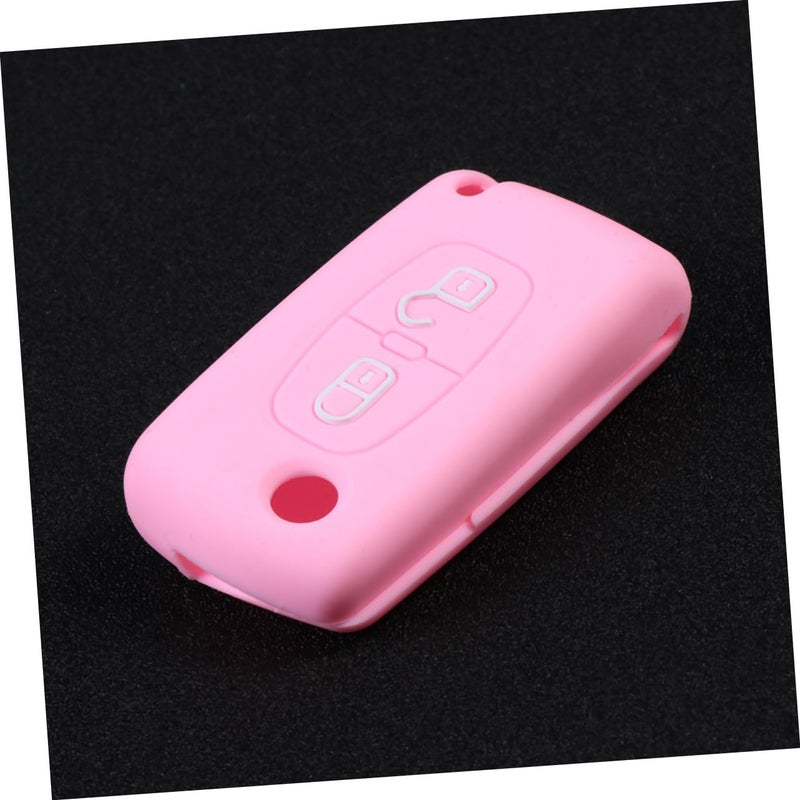 Pink Silicone Key Case Cover Food Grade Eco Friendly Easy Clean Scratch Protection - Image 3