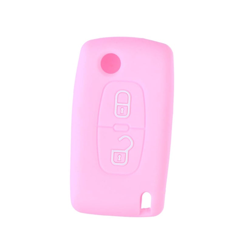 Pink Silicone Key Case Cover Food Grade Eco Friendly Easy Clean Scratch Protection - Image 2