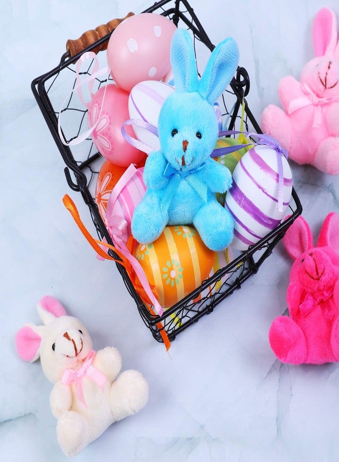 Elcoho 18 Pack Easter Plush Bunnies Stuffed Bunny Plush Toys Easter Baskets Filler Stuffers Easter Gift Plush Bunny Animals - Image 3