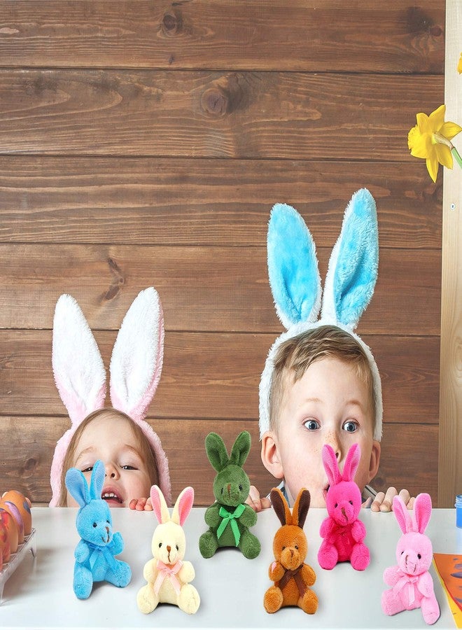 Elcoho 18 Pack Easter Plush Bunnies Stuffed Bunny Plush Toys Easter Baskets Filler Stuffers Easter Gift Plush Bunny Animals - Image 5