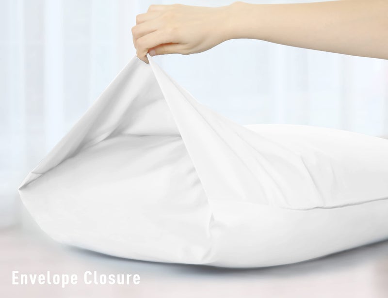 Sunflower Body Pillowcase 100% Cotton Long Pillow Cover/Case Envelope Closure 1 Pack, 21×54 inches White, Soft and Breathable - Image 4