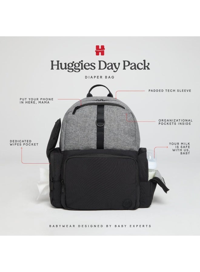 Huggies Day Pack Diaper Backpack, Black/Solid, O/S - Image 5