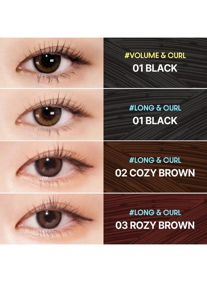 COSNORI Perfect Setting Waterproof Mascara Volume & Curl - Volumizing Mascara Black – Thicker, Voluminous Eyelashes – Waterproof, Smudge Proof, Clump Free – Irritation Free Tested, 0.24 fl.oz. - Image 3