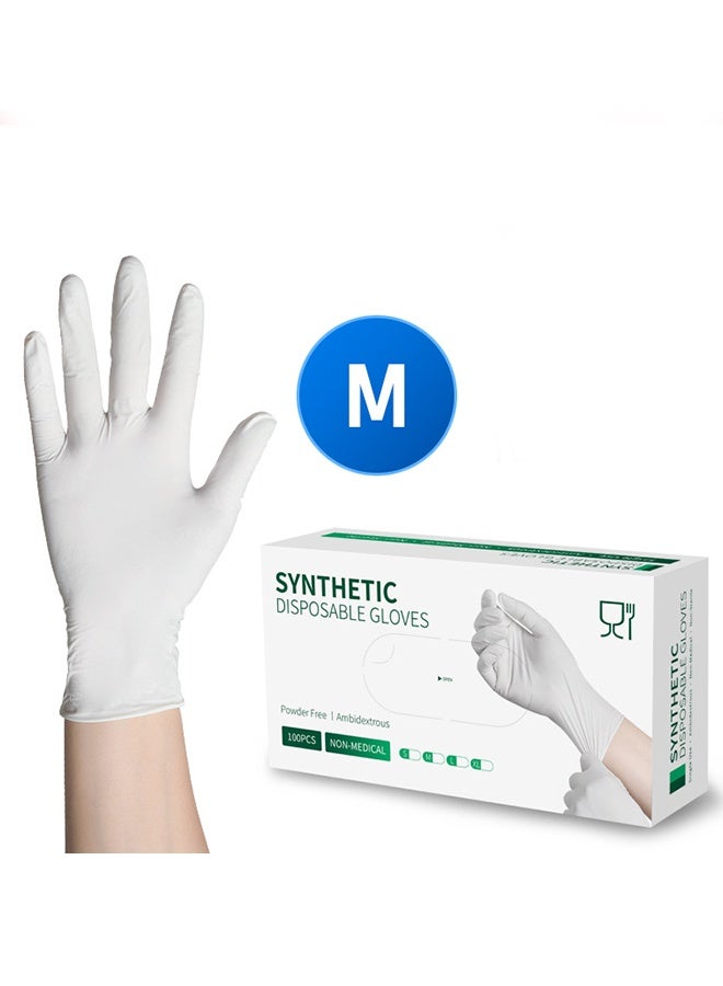 general Disposable Nitrile Exam Gloves, 3-mil, Large, Box of 100, White Nitrile Gloves Disposable Latex Free for Medical, Cleaning, Cooking & Esthetician, Food-Safe, Powder-Free, Non-Sterile,M - Image 1
