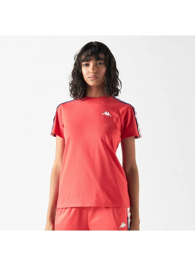 Kappa Kappa Logo Print Crew Neck T-shirt with Short Sleeves
