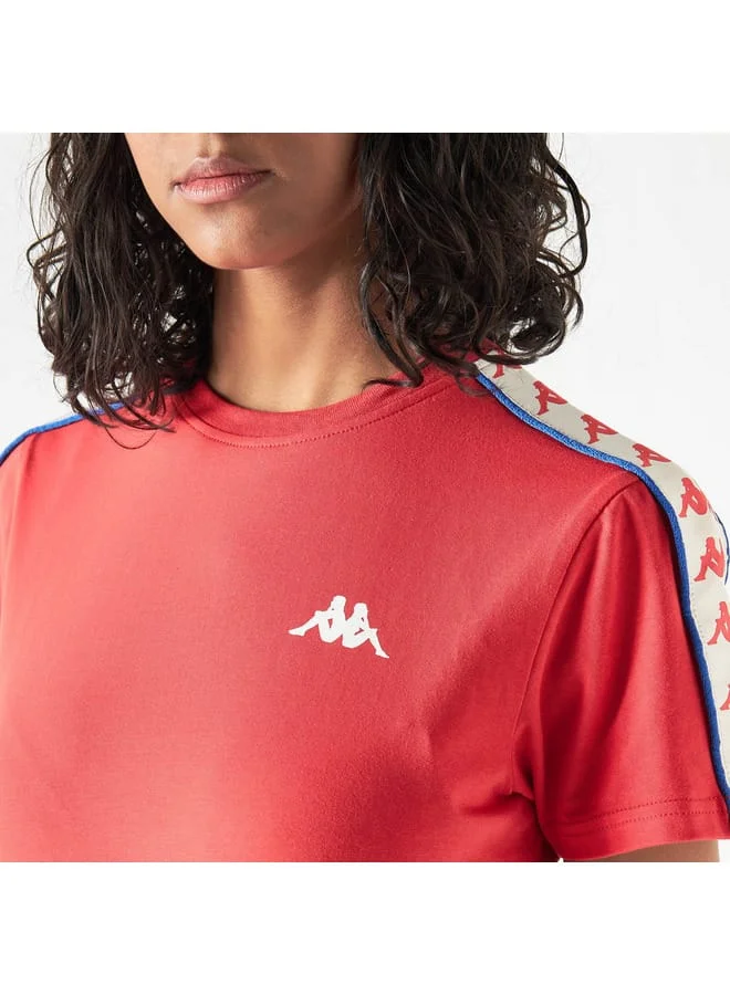 Kappa Kappa Logo Print Crew Neck T-shirt with Short Sleeves