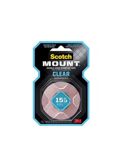 Scotch  Scotch Mount Clear Tape 1 in x 60 in (2.54cm x 1.52m), 1 roll/pack | Holds 6.8 kg whole roll | Transparent color | Multi-Surface | Easy to use | No Tools | Double Sided Adhesive Tape  - Image 2