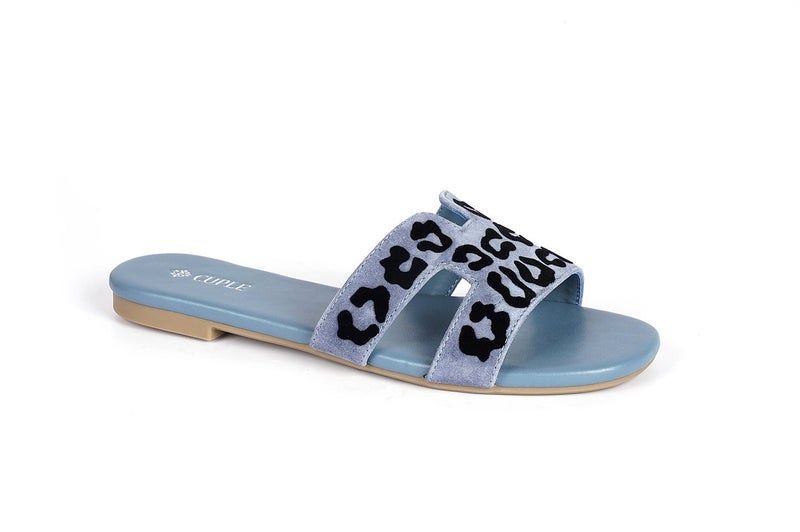 Cuple Ladies  flat slide Sandals printed - Image 1