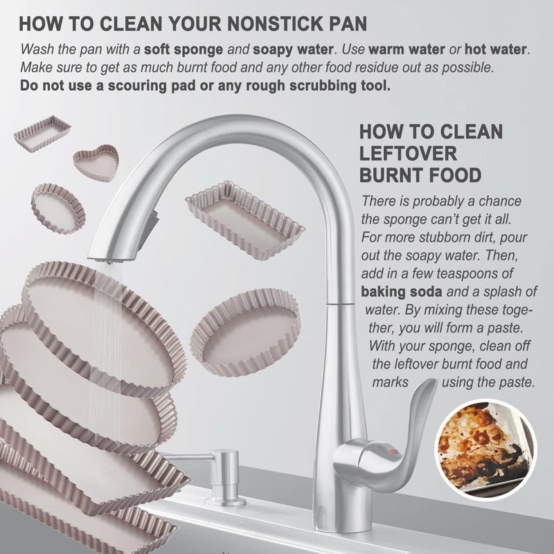 chefmade Tart Pan, 7-Inch with Removable Loose Bottom Non-Stick Round Quiche Bakeware for Oven and Instant Pot Baking (Champagne Gold) - Image 5