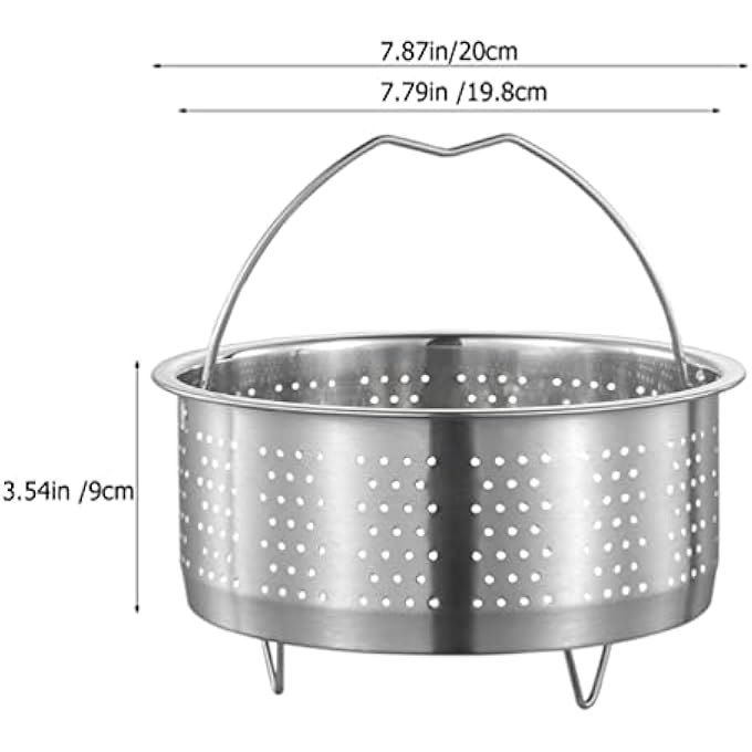 سلة بخار محمولة، سلة بخار محمولة، رف سلة بخار من الفولاذ المقاوم للصدأ، سلة بخار، سلة بخار للخضراوات، سلة بخار من الفولاذ المقاوم للصدأ، ملحق للأواني، سلة معدنية 20 سم، سلة معدنية - Image 4
