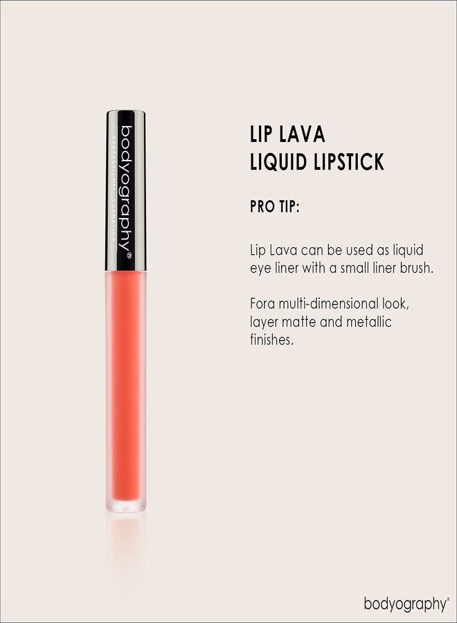 Bodyography Matte Lip Lava Liquid Lipstick (Thrill Seeker): Bright Orange Matte Salon Makeup Long-Wearing Lipstick with Soft Opaque Finish | Vegan, Gluten-Free, Cruelty-Free, Paraben-Free - Image 5