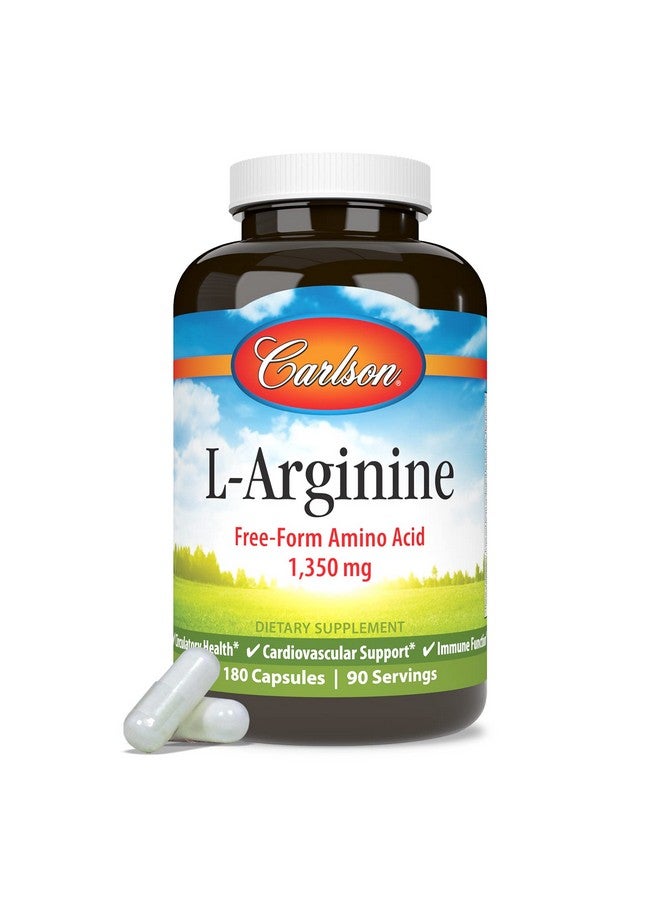 Carlson - L-Arginine, 675 mg, Circulatory Health, Support, 180 Capsules - Image 5