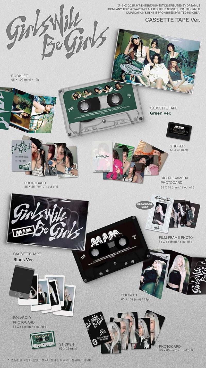 ألبوم ITZY المصغر العاشر الفتيات سيكونون فتيات نسخة شريط كاسيت 2 مجموعة - Image 2