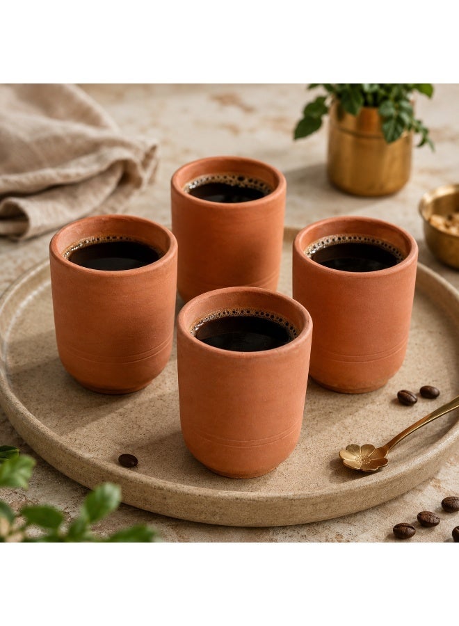 bilutih 4 earthenware cups - Image 1