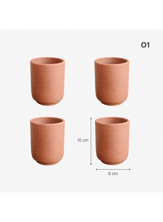 bilutih 4 earthenware cups - Image 2