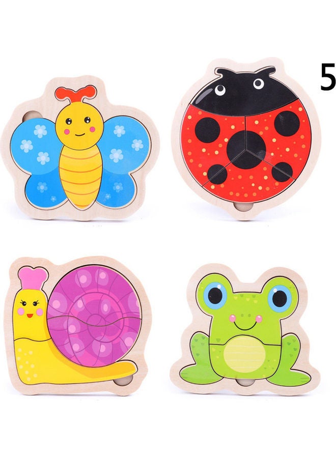 NIBEMINENT 4-Piece Wooden Puzzle Set