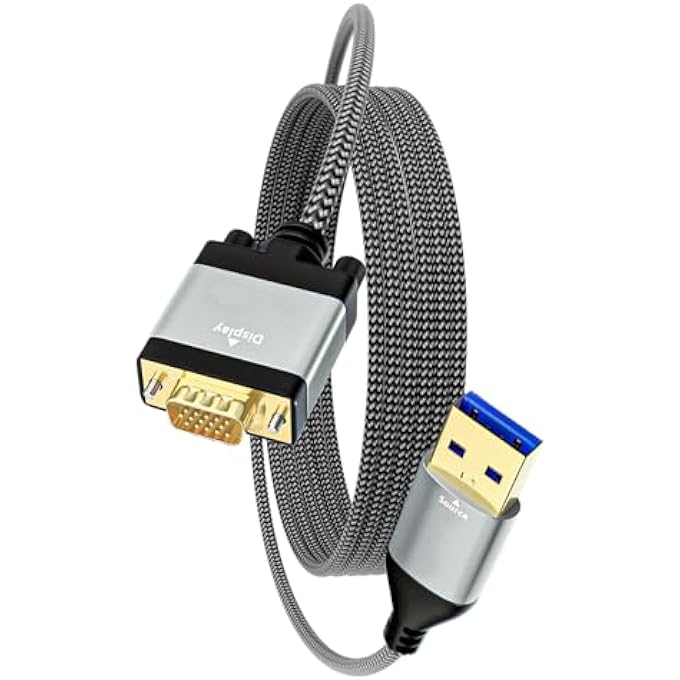 rayihni USB3.0 TO VGA CONVERTERS 5GBPS SPEED 1920X1080 RESOLUTION UNIVERSALS DEVICE COMPATIBILITY - Image 1