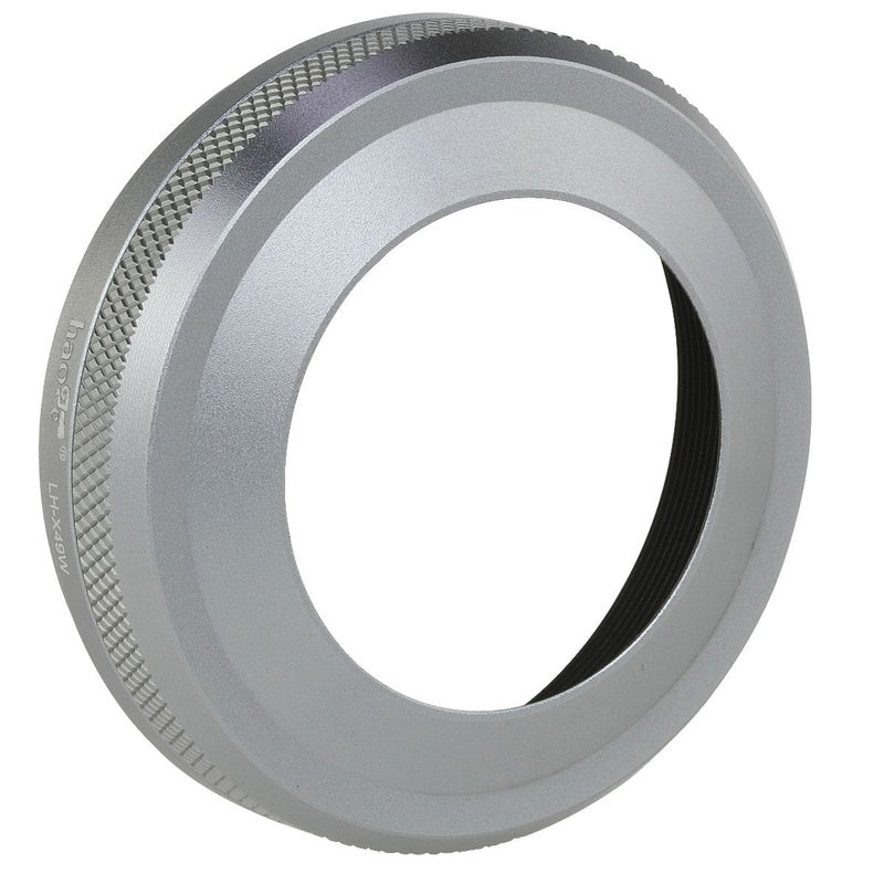 Haoge LH-X49W 2in1 All Metal Ultra-Thin Lens Hood with Adapter Ring Set for Fuji Fujifilm FinePix X70 X100 X100S X100T X100F Silver Replaces Fujifilm LH-X100 AR-X100 LH-X70 - Image 4