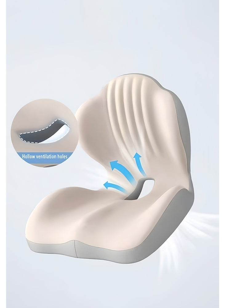 0TO1 TECH Memory Foam Lumbar Support Seat Cushion Set Ergonomic Non-Slip Orthopedic Lower Back Pillow with Breathable Washable Cover for Tailbone Pain Sciatica Relief Office and Home Use - Image 5