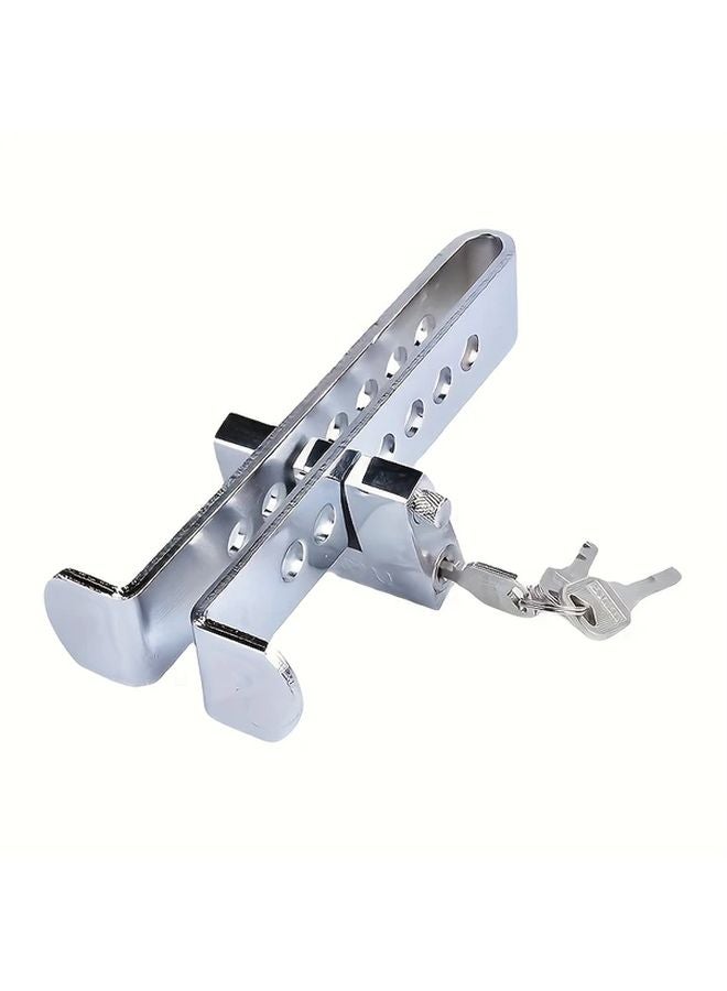 Heavy Duty Steel Brake Pedal Lock Anti Theft Vehicle Security Device Adjustable Clamp - Image 5