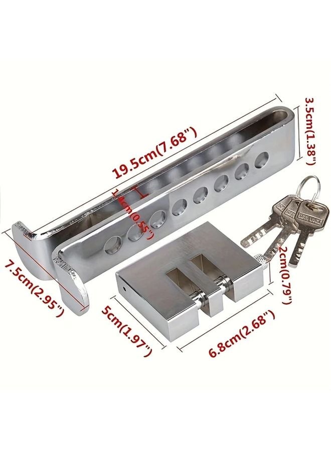 Heavy Duty Steel Brake Pedal Lock Anti Theft Vehicle Security Device Adjustable Clamp - Image 2