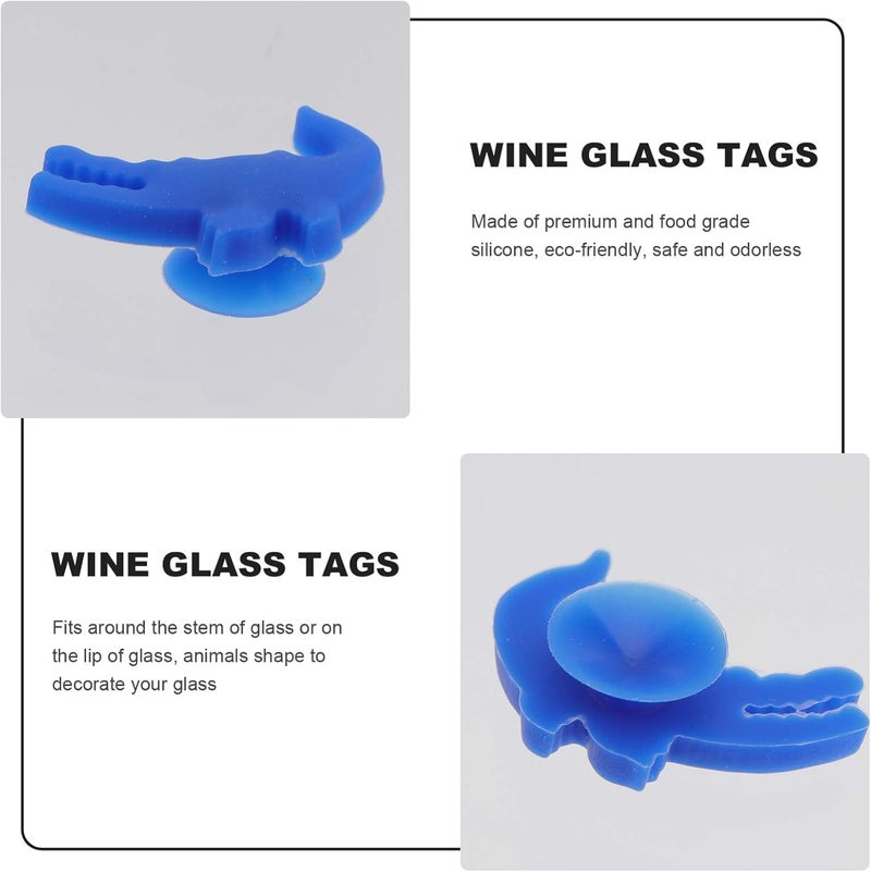 12PCS Silicone Wine Glass Marker Animals Design Drink Charms Label Mark Glass Identification for Banquet Party - Image 4