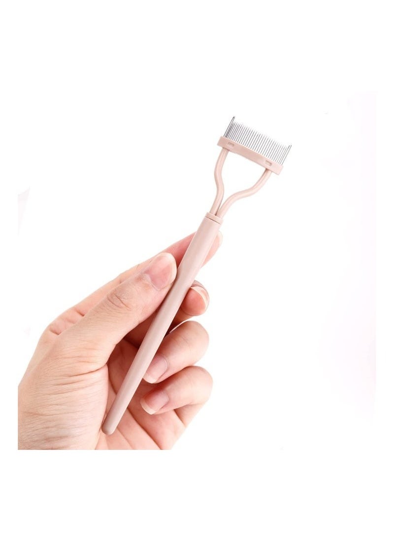 Eyelash Comb Eyebrow Brush, Eyelash Separator Mascara Applicator Eyelash Definer With Comb Cover Arc Designed Cosmetic Brushes Tool