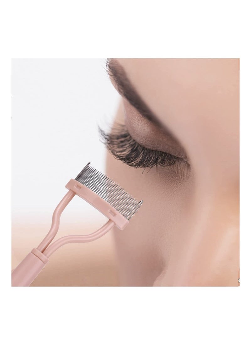 Eyelash Comb Eyebrow Brush, Eyelash Separator Mascara Applicator Eyelash Definer With Comb Cover Arc Designed Cosmetic Brushes Tool