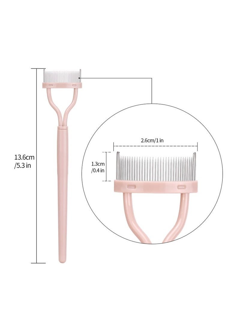 Eyelash Comb Eyebrow Brush, Eyelash Separator Mascara Applicator Eyelash Definer With Comb Cover Arc Designed Cosmetic Brushes Tool