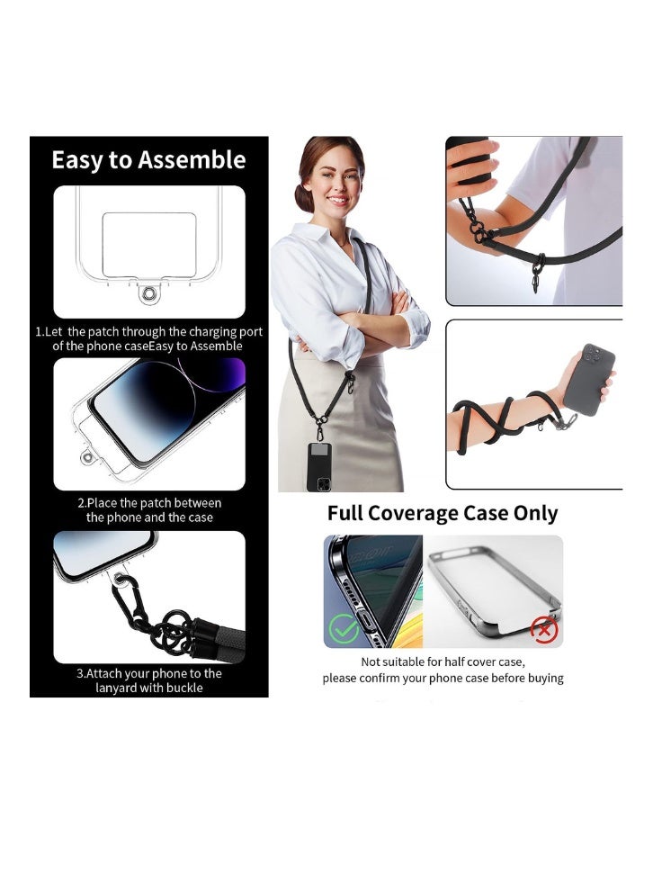 Adjustable Multi-purpose Mobile phone lanyard,Mobile Phone Strap, Suitable for Cross-body, Neck-hanging,Hand - carrying,Anti-loss, Anti-theft, and Compatible with Various Mobile Phones,Daily Shopping,Essential for Outdoor Sports,Flexible Design,Versatile Use  - Image 3