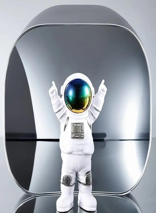 REWOP Astronaut Figurine Set of 3 – Cute Space Theme Desk Decor, Moon Surface Resin Statues for Home, Office, Car Dashboard, Gift for Kids & Space Lovers (Blue) - Image 2