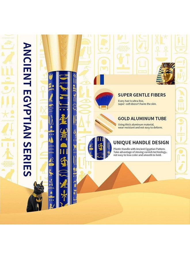 docolor Makeup Brushes 19Pcs Makeup Brush Set Premium Gift Synthetic Powder Kabuki Foundation Contour Blush Concealer Eye Shadow Blending Liner Make Up Brush Kit, Ancient Egyptian Series - Image 4