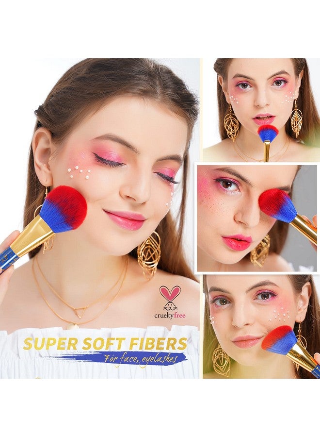 docolor Makeup Brushes 19Pcs Makeup Brush Set Premium Gift Synthetic Powder Kabuki Foundation Contour Blush Concealer Eye Shadow Blending Liner Make Up Brush Kit, Ancient Egyptian Series - Image 3