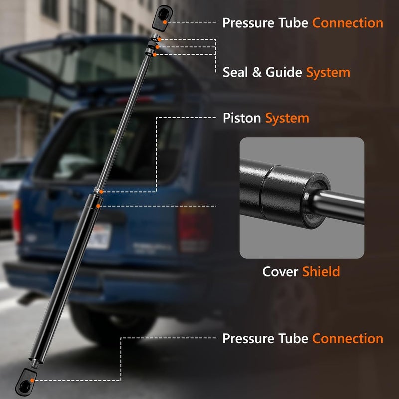 Blshwez 2 Pack Rear Window Struts, Heavy-Duty Back Window Glass Shocks Lift Supports for 1997-2001 Honda CRV Base/EX/LXi Sport Utility - Image 4