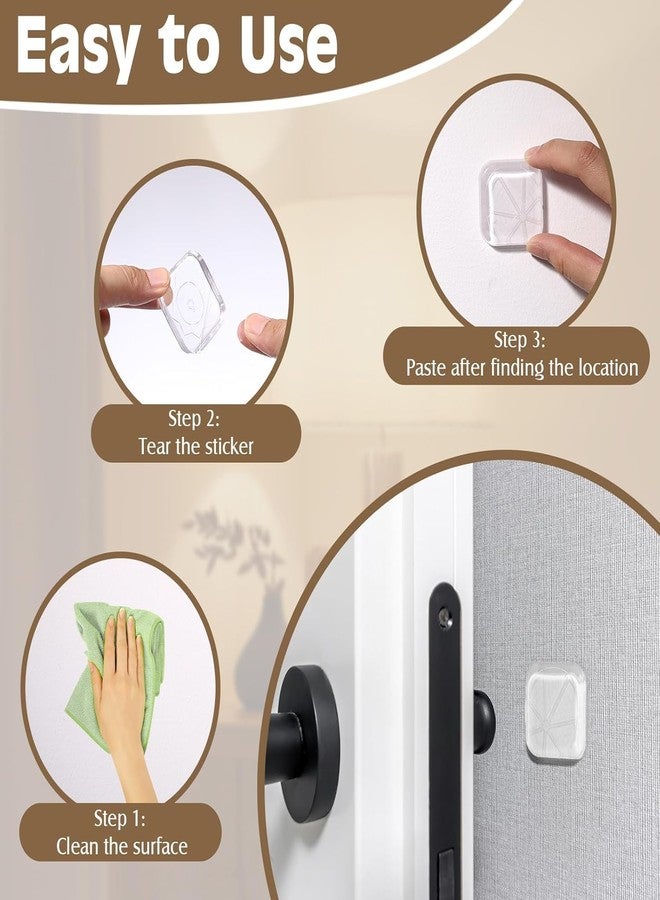 OLWICK® Child Safety Door Handle Bumpers – Soft Transparent Silicone Wall Protectors with Cute Animal Designs for Home, Office (Set of 3) - Image 4