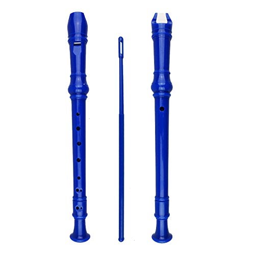 Kasteco 6 Pack German Style 8 Hole-3 Piece Descant Soprano Recorders with Cleaning Rod, Black Storage Bag, ABS Material (6 Colors) - Image 4