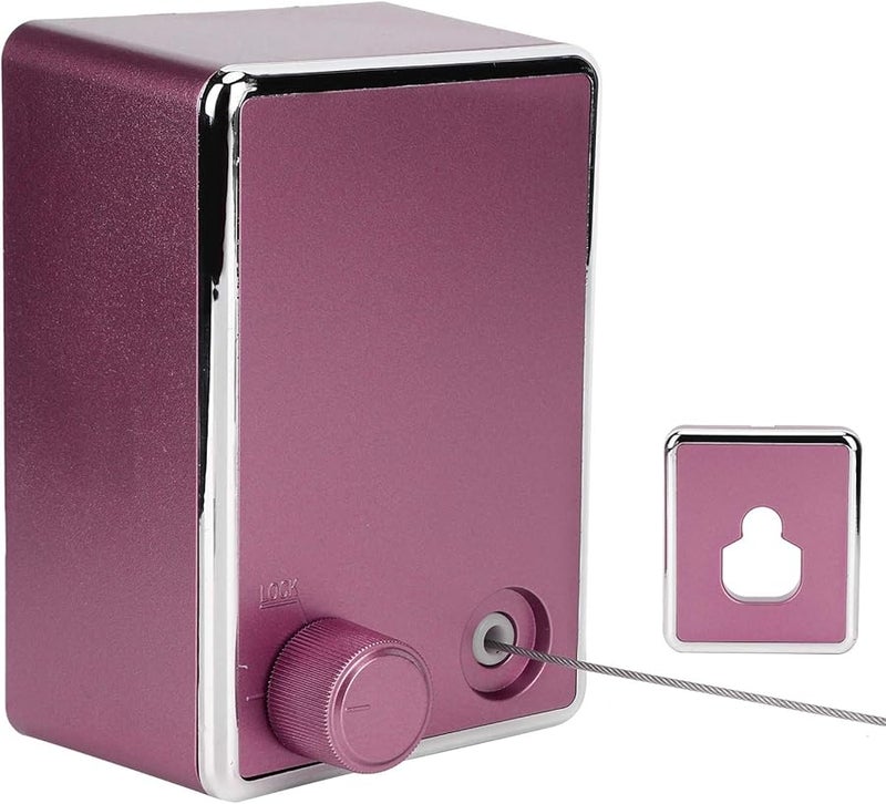 حبال غسيل قابلة للسحب وردية رف تجفيف من الفولاذ المقاوم للصدأ سعة 20 كجم للشرفة الداخلية - Image 5