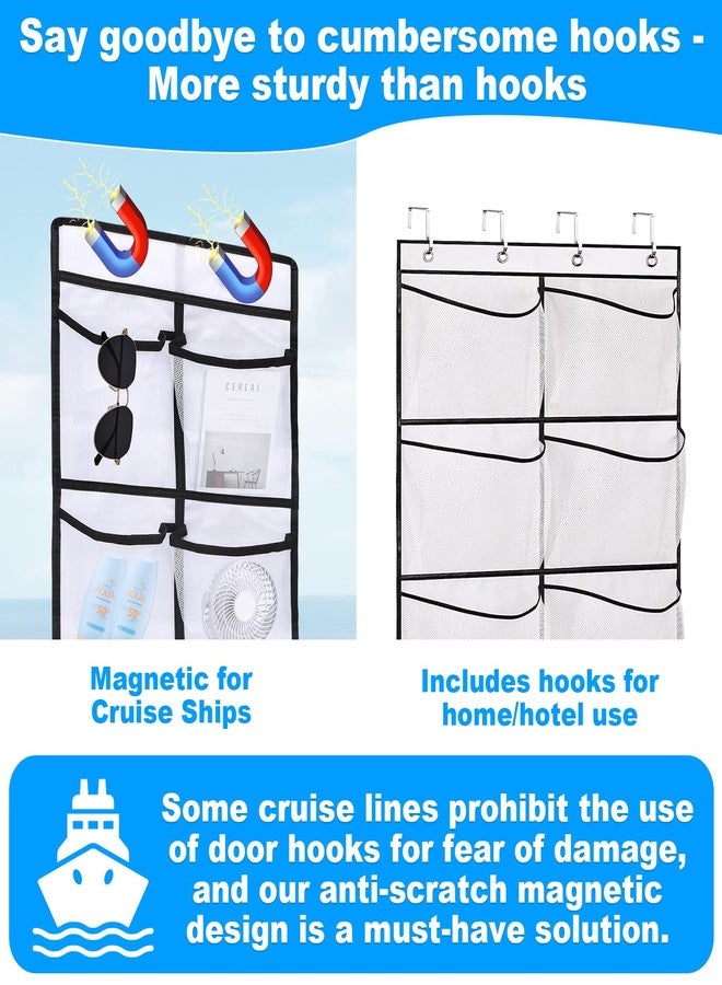 CTTZCKJ Over The Door Organizer For Cruise Ships|Magnetic Door Organizers with 14-Pocket for Cruise Ship|61"x11"|Cruise Over the Door Organizer,Magnetic Shoe Rack for Cruise,Behind-Door Storage - Image 3