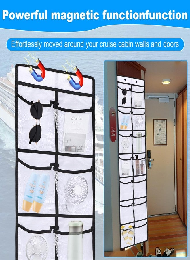CTTZCKJ Over The Door Organizer For Cruise Ships|Magnetic Door Organizers with 14-Pocket for Cruise Ship|61"x11"|Cruise Over the Door Organizer,Magnetic Shoe Rack for Cruise,Behind-Door Storage - Image 4