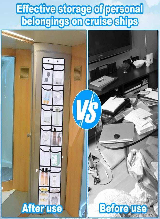 CTTZCKJ Over The Door Organizer For Cruise Ships|Magnetic Door Organizers with 14-Pocket for Cruise Ship|61"x11"|Cruise Over the Door Organizer,Magnetic Shoe Rack for Cruise,Behind-Door Storage - Image 5