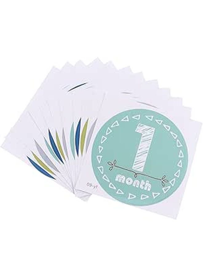 12 Months Milestone Stickers For Newborn Baby Photo Props Monthly Growth Keepsake - Image 1