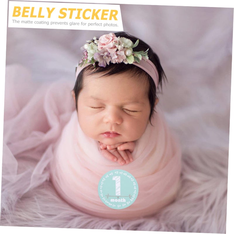 12 Months Milestone Stickers For Newborn Baby Photo Props Monthly Growth Keepsake - Image 5