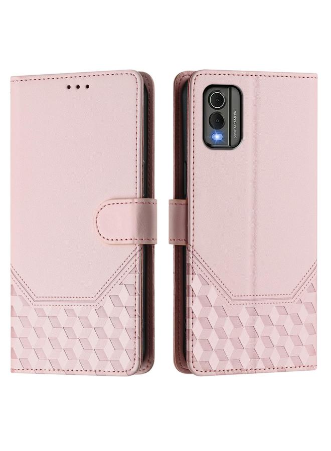 اس-توب جراب هاتف Nokia C32 من الجلد بنقش قرص العسل بتقنية RFID - Image 2