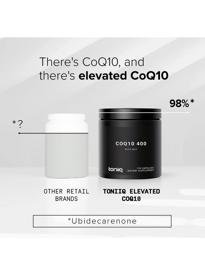 تونيق إنزيم Q10 عالي النقاء 400 مجم - مكمل غذائي تم اختباره من قبل جهة خارجية ونقي بنسبة 98% مع زيت MCT لزيادة التوافر البيولوجي - إنزيم Q10 عالي الامتصاص - مكمل غذائي متوفر بيولوجيًا - 120 كبسولة نباتية TQ - Image 4