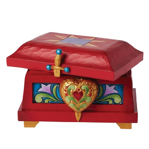 Enesco صندوق زينة الملكة الشريرة من مجموعة تقاليد ديزني من إنيسكو بواسطة جيم شور - صندوق مجوهرات ديزني للأشرار مزين يدويًا من الراتنج الحجري، 3.5 بوصة - Image 5
