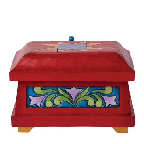 Enesco صندوق زينة الملكة الشريرة من مجموعة تقاليد ديزني من إنيسكو بواسطة جيم شور - صندوق مجوهرات ديزني للأشرار مزين يدويًا من الراتنج الحجري، 3.5 بوصة - Image 2