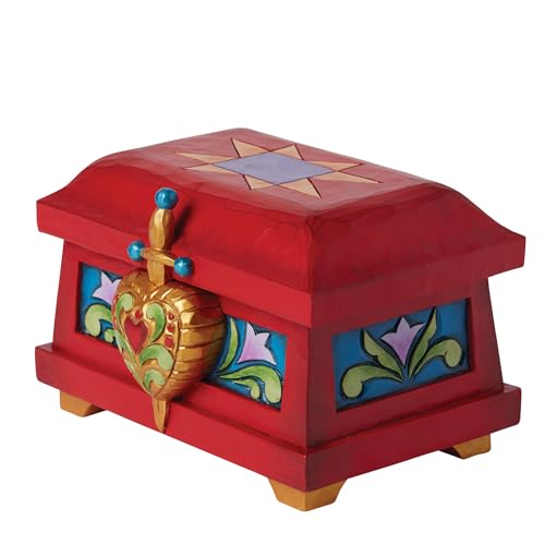 Enesco صندوق زينة الملكة الشريرة من مجموعة تقاليد ديزني من إنيسكو بواسطة جيم شور - صندوق مجوهرات ديزني للأشرار مزين يدويًا من الراتنج الحجري، 3.5 بوصة - Image 3