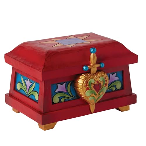 Enesco صندوق زينة الملكة الشريرة من مجموعة تقاليد ديزني من إنيسكو بواسطة جيم شور - صندوق مجوهرات ديزني للأشرار مزين يدويًا من الراتنج الحجري، 3.5 بوصة - Image 4